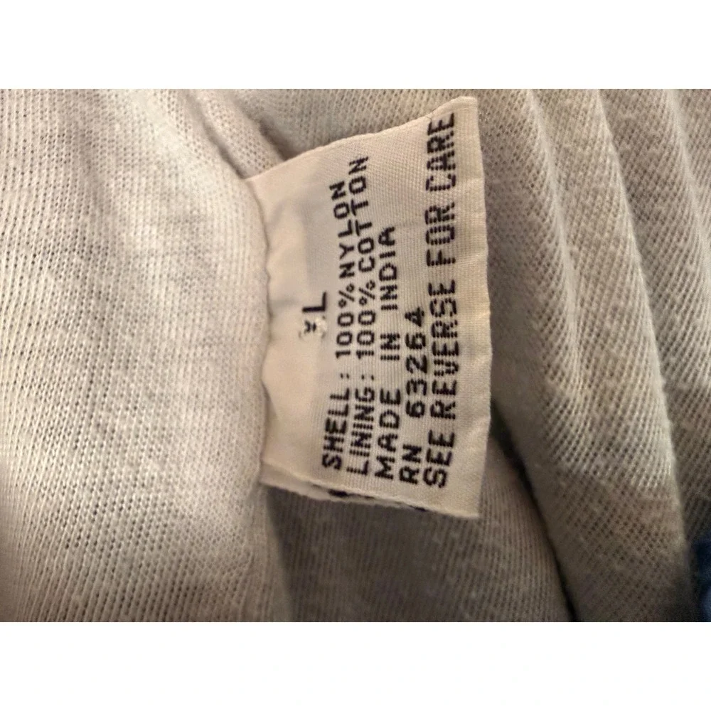 Unbranded VTG 80s - 90s Track Pants XL Blue Nylon Lined Zipper Cuff Windbreaker